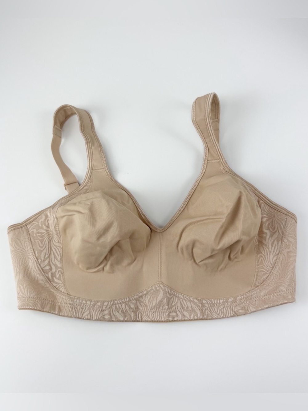 Playtex 4049 18 Hour Side Back Smoothing Wirefree Bra 38DD Nude NEW